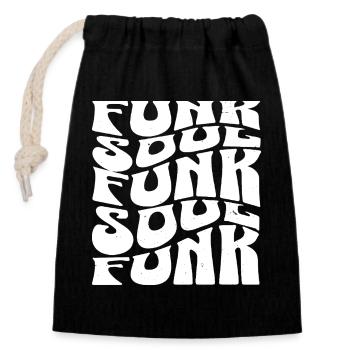 Funk- und Soulmusik – kühne Typografie - Verschließbarer Geschenkbeutel aus Baumwolle (14x20cm) - Schwarz - Vorne