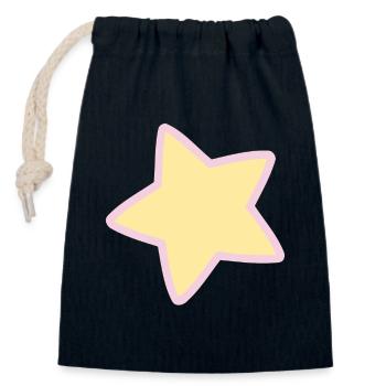 Pastel Sweetness Star - Verschließbarer Geschenkbeutel aus Baumwolle (14x20cm) - Navy - Vorne