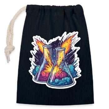 Lab Geek Educational Quadrantid Meteor Shower Expe - Closable cotton gift bag (14x20cm) - navy - Front