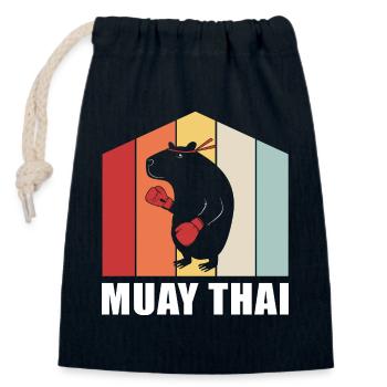 Muay thai Kickboxer Kickboxing Thai boxing - Verschließbarer Geschenkbeutel aus Baumwolle (14x20cm) - Navy - Vorne