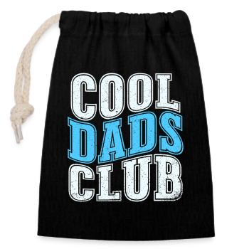 Club des papas cool - cadeau papa pour la fête des pères - Sac cadeau en coton avec cordon (14 x 20 cm) - noir - Devant