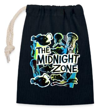 The Midnight Plastic Zone - Verschließbarer Geschenkbeutel aus Baumwolle (14x20cm) - Navy - Vorne