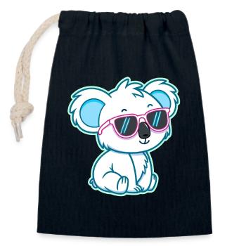 Koala White Chill Sonnenbrille - Verschließbarer Geschenkbeutel aus Baumwolle (14x20cm) - Navy - Vorne