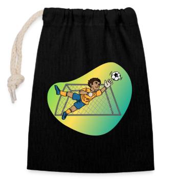 Goalkeeper Shirt - Afro-German Empowerment - Closable cotton gift bag (14x20cm) - black - Front
