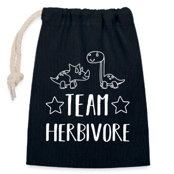 Vegan Veganer Vegetarisch - Verschließbarer Geschenkbeutel aus Baumwolle (14x20cm) - Navy - Vorne