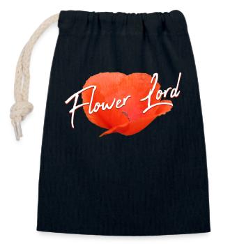 Poppy Poppy Poppy Florist - Closable cotton gift bag (14x20cm) - navy - Front