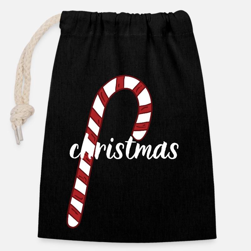 saint - Closable cotton gift bag (14x20cm) - black