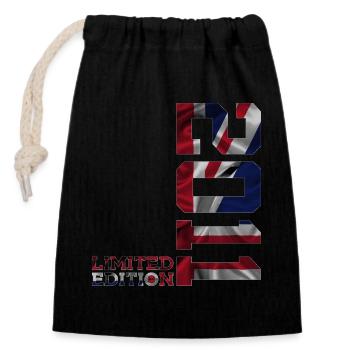ÉDITION LIMITÉE ANGLETERRE 15E ANNIVERSAIRE 2011 UK - Sac cadeau en coton avec cordon (14 x 20 cm) - noir - Devant