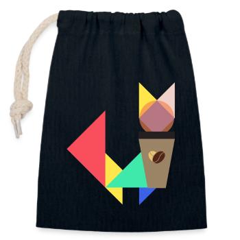 Katmetric Coffee lover - Closable cotton gift bag (14x20cm) - navy - Front