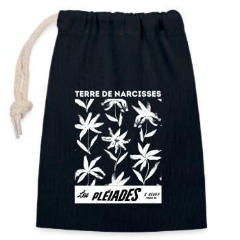 SérieSpéciale 3 Les Pléiades Terre de Narcisses - Sac cadeau en coton avec cordon (14 x 20 cm) - bleu marine - Devant