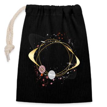 Fantasy, Ornament - Closable cotton gift bag (14x20cm) - black - Front
