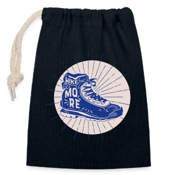 Hike More, Wanderschuh - Verschließbarer Geschenkbeutel aus Baumwolle (14x20cm) - Navy - Vorne