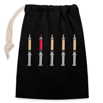 Infirmière Infirmière en soins intensifs - Sac cadeau en coton avec cordon (14 x 20 cm) - noir - Devant