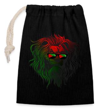 Martinique - Sac cadeau en coton avec cordon (14 x 20 cm) - noir - Devant