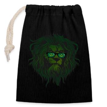 Mauritania - Closable cotton gift bag (14x20cm) - black - Front