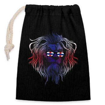Antilles néerlandaises - Sac cadeau en coton avec cordon (14 x 20 cm) - noir - Devant