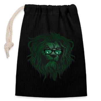 African Union - Closable cotton gift bag (14x20cm) - black - Front