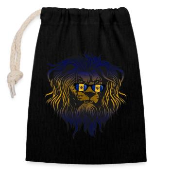 Barbados - Closable cotton gift bag (14x20cm) - black - Front