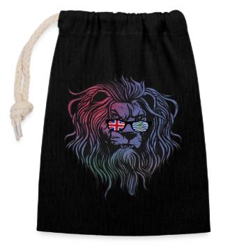 British Indian Ocean Territory - Closable cotton gift bag (14x20cm) - black - Front