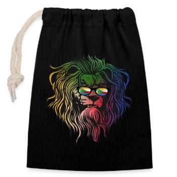 Comoros - Closable cotton gift bag (14x20cm) - black - Front