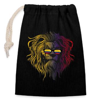 Colombie - Sac cadeau en coton avec cordon (14 x 20 cm) - noir - Devant