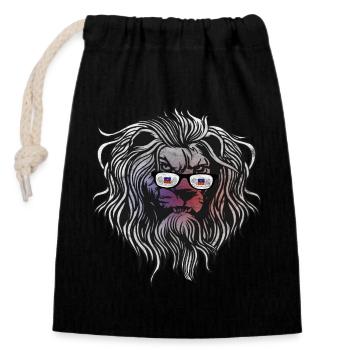 Mayotte - Closable cotton gift bag (14x20cm) - black - Front