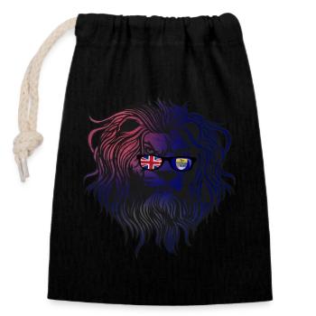 Sainte-Hélène - Sac cadeau en coton avec cordon (14 x 20 cm) - noir - Devant