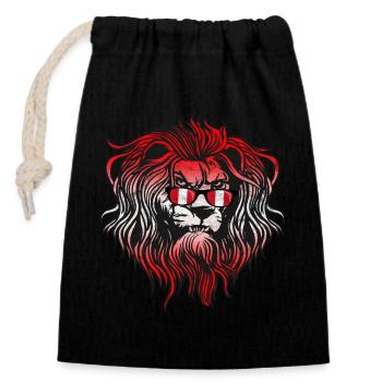 Peru - Closable cotton gift bag (14x20cm) - black - Front