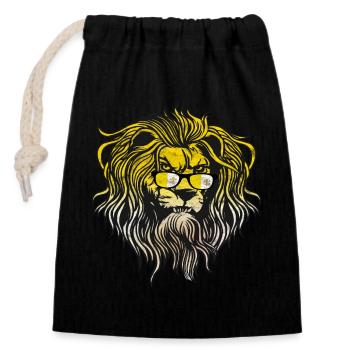 Vatican - Sac cadeau en coton avec cordon (14 x 20 cm) - noir - Devant