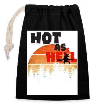 Chaud comme l’enfer. Chaud comme l’enfer. - Sac cadeau en coton avec cordon (14 x 20 cm) - noir - Devant