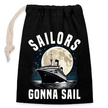 Sailors Gonna Sail Cruise Ship Vacation Group - Verschließbarer Geschenkbeutel aus Baumwolle (14x20cm) - Schwarz - Vorne