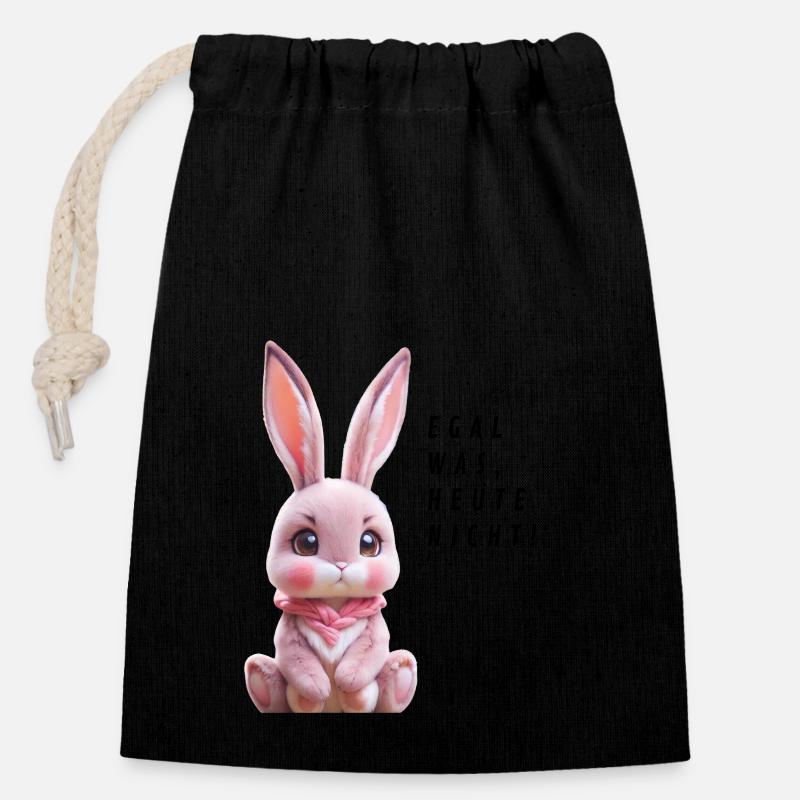 Not today! - Closable cotton gift bag (14x20cm) - black