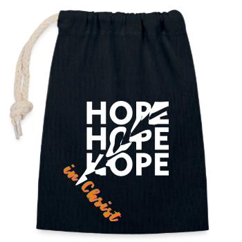 Hope in christ - Verschließbarer Geschenkbeutel aus Baumwolle (14x20cm) - Navy - Vorne