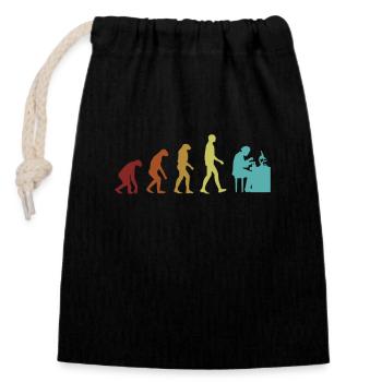 Criminalistique Évolution Psychologie Sciences médico-légale - Sac cadeau en coton avec cordon (14 x 20 cm) - noir - Devant