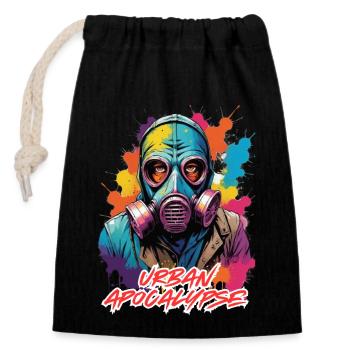 Urban Apocalypse - Closable cotton gift bag (14x20cm) - black - Front
