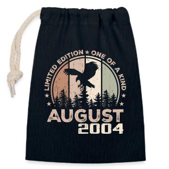 Incomparable depuis août 2004, 20e Anniversaire - Sac cadeau en coton avec cordon (14 x 20 cm) - bleu marine - Devant