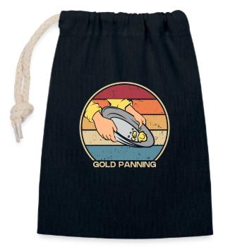 Goldwaschen Schürfen Seife Bergbau Bergmann Gold - Verschließbarer Geschenkbeutel aus Baumwolle (14x20cm) - Navy - Vorne