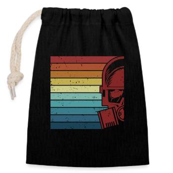 Retro Uranium Nuclear Power Plant Energy Nuclear - Closable cotton gift bag (14x20cm) - black - Front