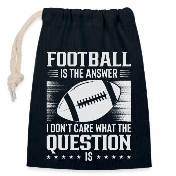 football américain - Sac cadeau en coton avec cordon (14 x 20 cm) - bleu marine - Devant