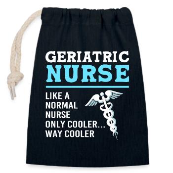 Altenheim Altenpflegerin Krankenpfleger - Verschließbarer Geschenkbeutel aus Baumwolle (14x20cm) - Navy - Vorne