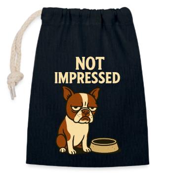 Not impressed Pablo - Closable cotton gift bag (14x20cm) - navy - Front