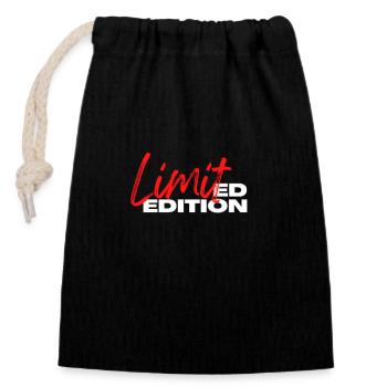 Limited Edition - Closable cotton gift bag (14x20cm) - black - Front