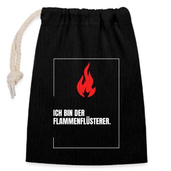 Flame Whisperer – Barbecue Shirt for Real Guys - Closable cotton gift bag (14x20cm) - black - Front