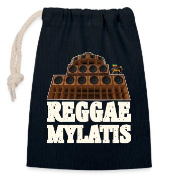 Reggae Mylatis - Verschließbarer Geschenkbeutel aus Baumwolle (14x20cm) - Navy - Vorne