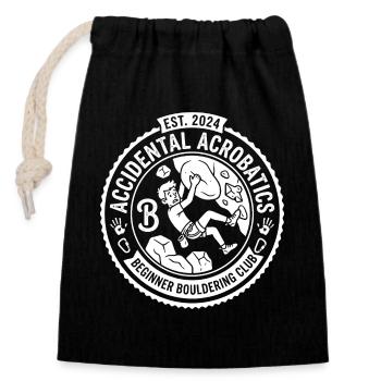 Emblème du club débutant en bloc - Sac cadeau en coton avec cordon (14 x 20 cm) - noir - Devant