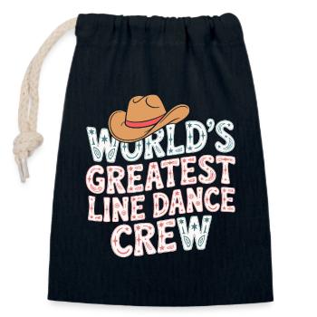 Weltweit Beste Line Dance Crew - Verschließbarer Geschenkbeutel aus Baumwolle (14x20cm) - Navy - Vorne