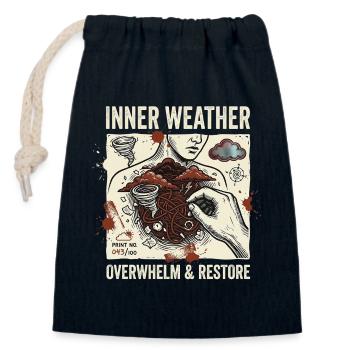 Inner Weather - Verschließbarer Geschenkbeutel aus Baumwolle (14x20cm) - Navy - Vorne
