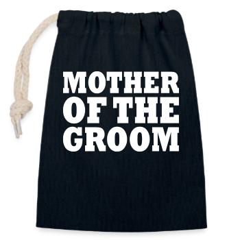 Mother of the groom - Sac cadeau en coton avec cordon (14 x 20 cm) - bleu marine - Devant