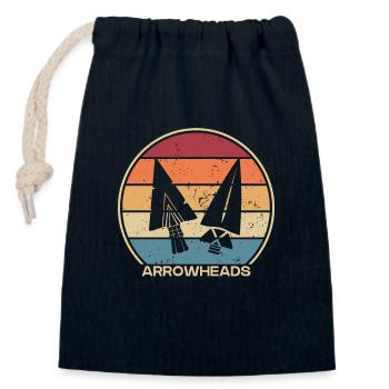 Retro Jagdspitzen Arrowhead Hunter Pfeilspitzen - Verschließbarer Geschenkbeutel aus Baumwolle (14x20cm) - Navy - Vorne