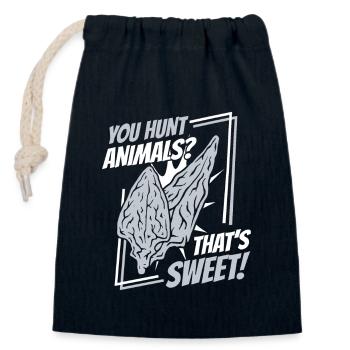 You Hunt Animals That's Sweet Jagdspitzen - Verschließbarer Geschenkbeutel aus Baumwolle (14x20cm) - Navy - Vorne